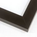 This versatile solid matte black frame offers a simple statement for any picture and comes in a 1-5/8 " profile. It has a dull satin finish and a smooth texture across.