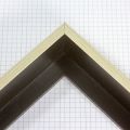 This medium, L-shaped floating contemporary canvas frame in matte black features a thin open grain natural wood face, and 2-1/8 " depth.
*Note: These solid wood, custom canvas floaters are for stretched canvas prints and paintings, and raised wood panels.