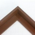 This L-shaped canvas floater frame features a walnut finish, with a 1-5/8 " depth for artworks.
*Note: These solid wood, custom canvas floaters are for stretched canvas prints and paintings, and raised wood panels.