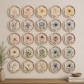 Round Botanical Medallions 30 Grid